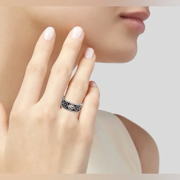 Gucci Sterling Silver GG Flower Ring size 6 🔥 full inclusion - COA box and bag - Picture 2 of 8